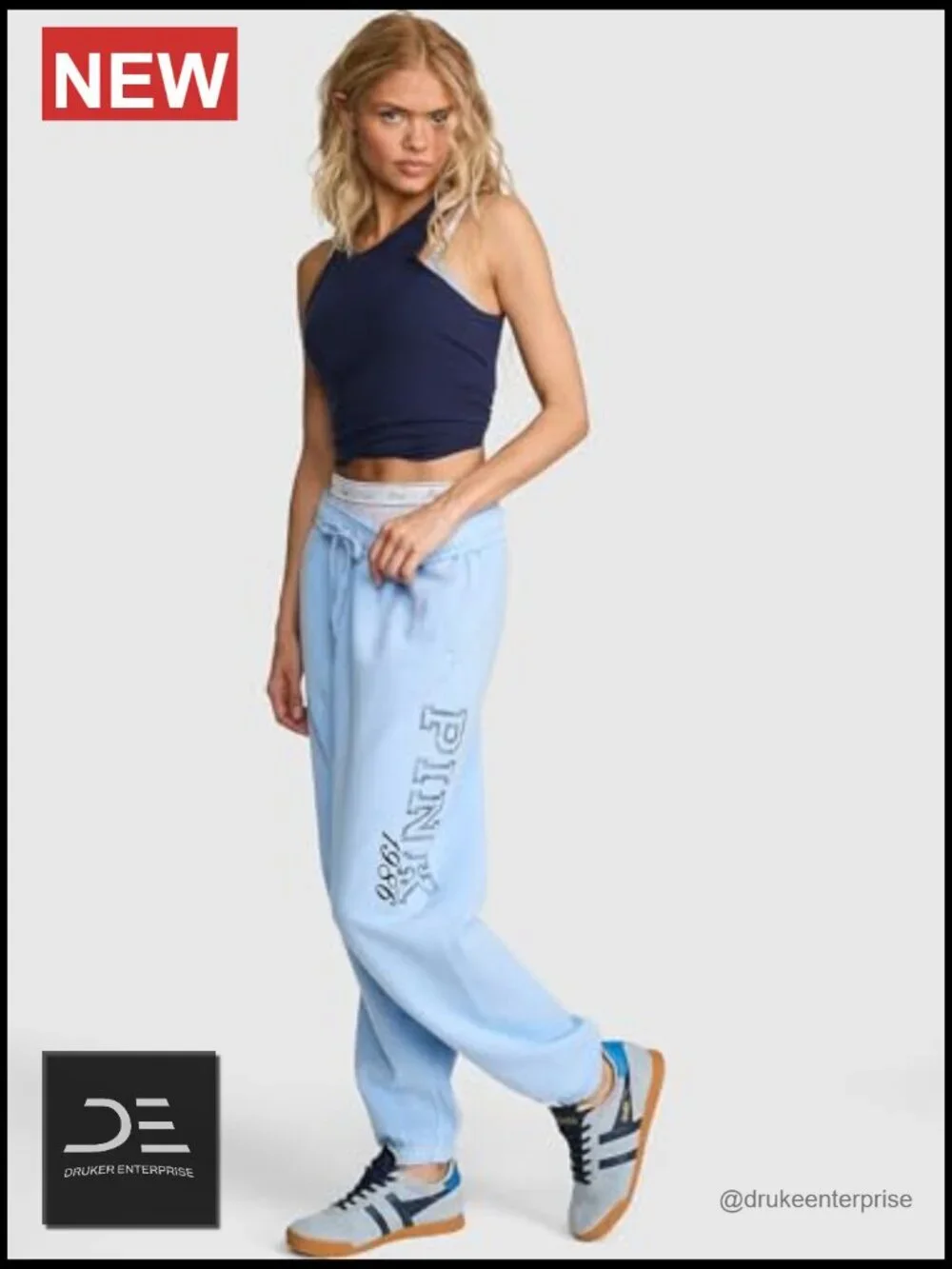 Relaxed Fit High Waist Sweatpants with Pockets